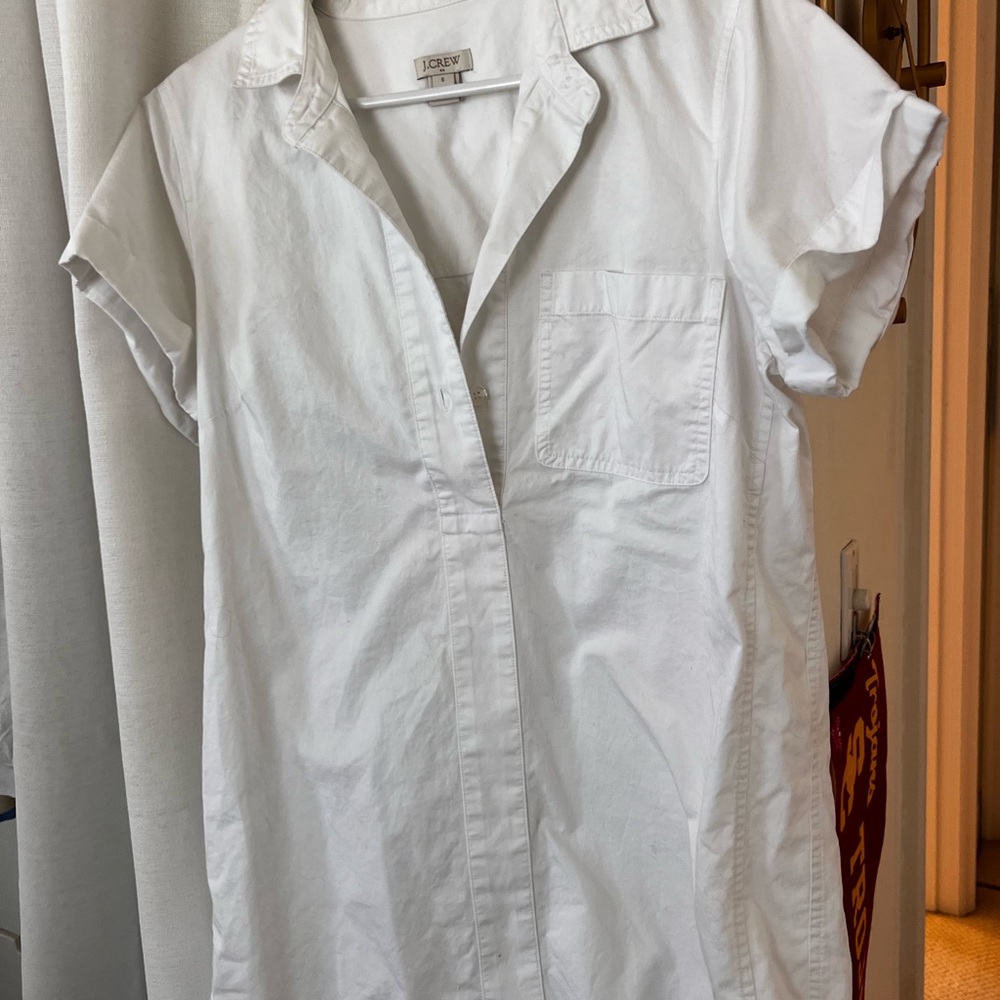 J. Crew White Shirt Dress